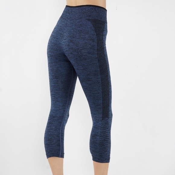 Otos Yoga capri compression power leggings blue S/M NWOT - Picture 2 of 9